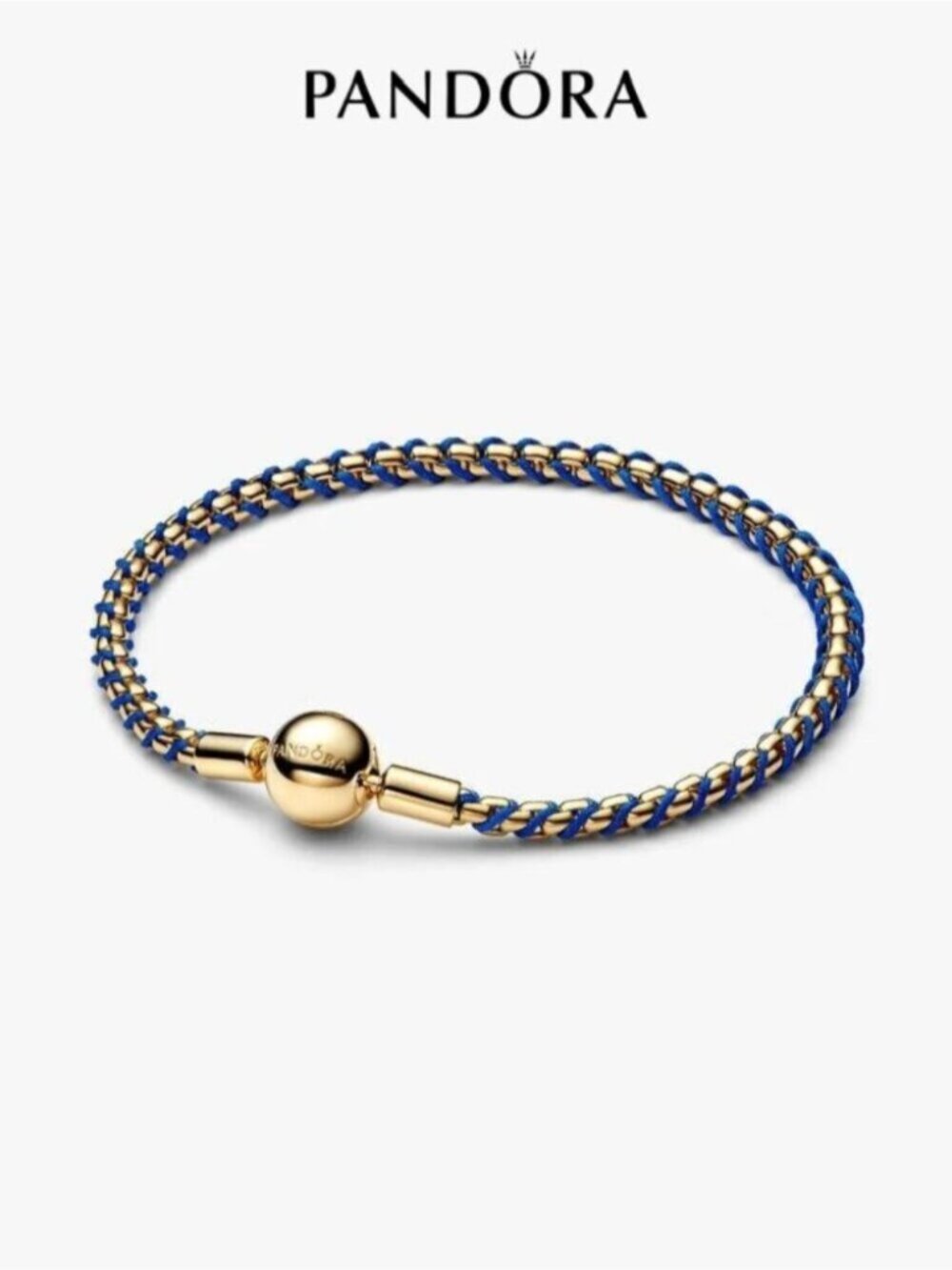 Pandora Blue Cord Box Chain Bracelet